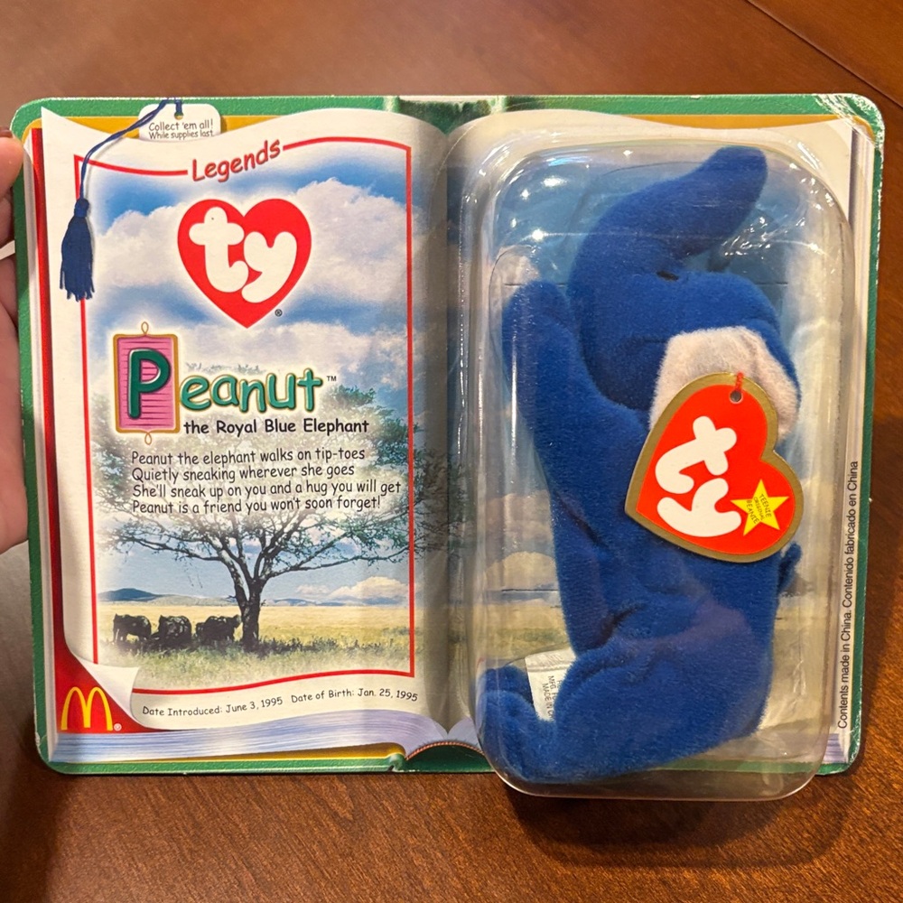 Ty Legends Blue Elephant Plush Toy